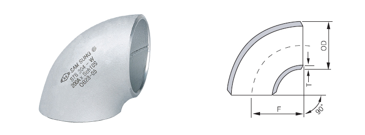 90¢ª ELBOW(SHORT) KS/JIS